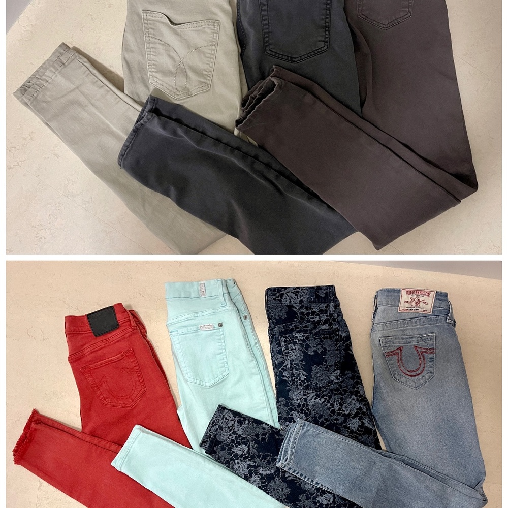7 Pairs of Premium Jeans Pants size 25